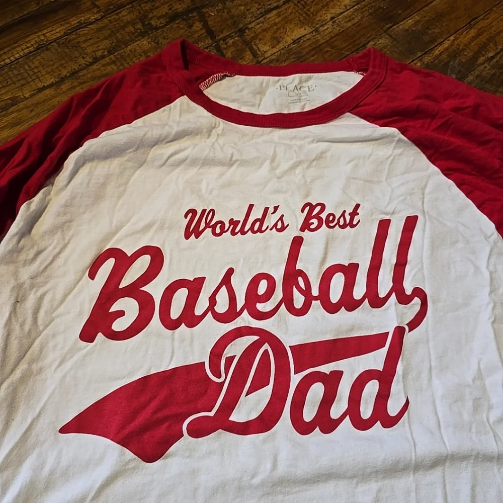 Worlds Best Baseball Dad 3/4 Shirt - Picture 6 of 9